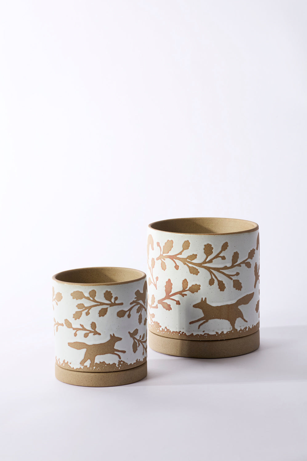 Foxtail Pot with Saucer Set of 4 By Accent Decor | Planters, Troughs & Cachepots | Modishstore - 4
