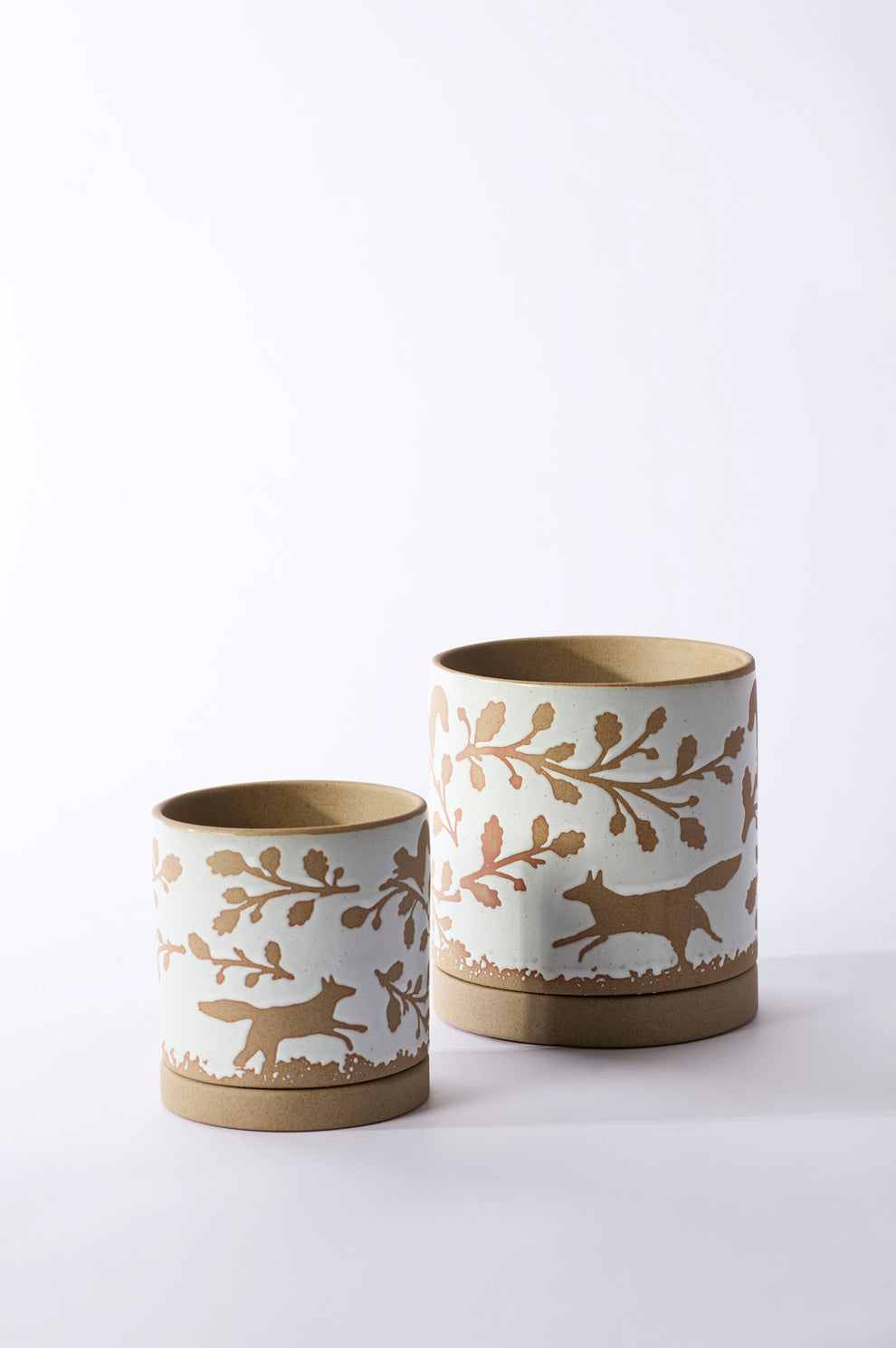 Foxtail Pot with Saucer Set of 4 By Accent Decor | Planters, Troughs & Cachepots | Modishstore - 4