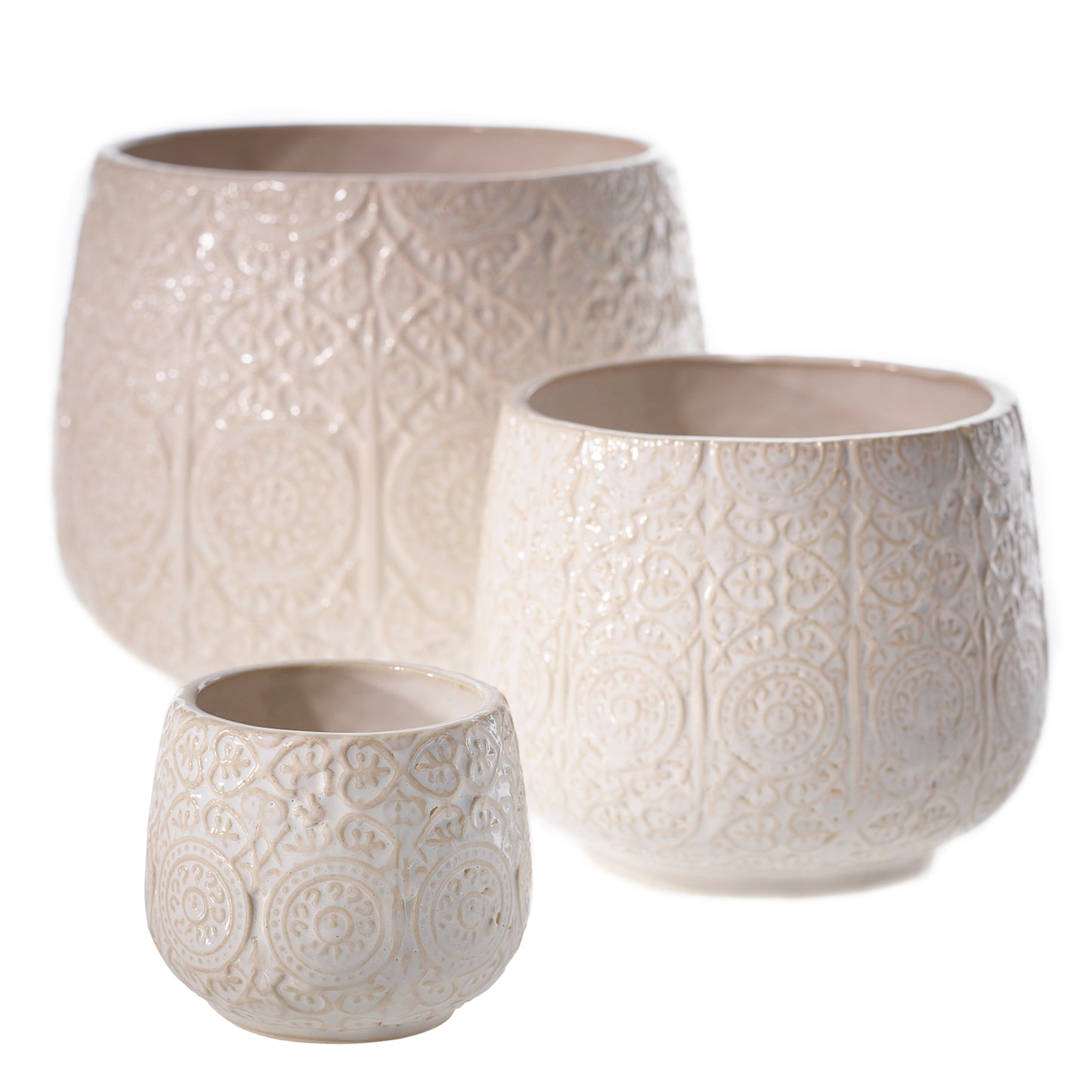 Francis Pot Set of 8 By Accent Decor | Planters, Troughs & Cachepots | Modishstore - 5