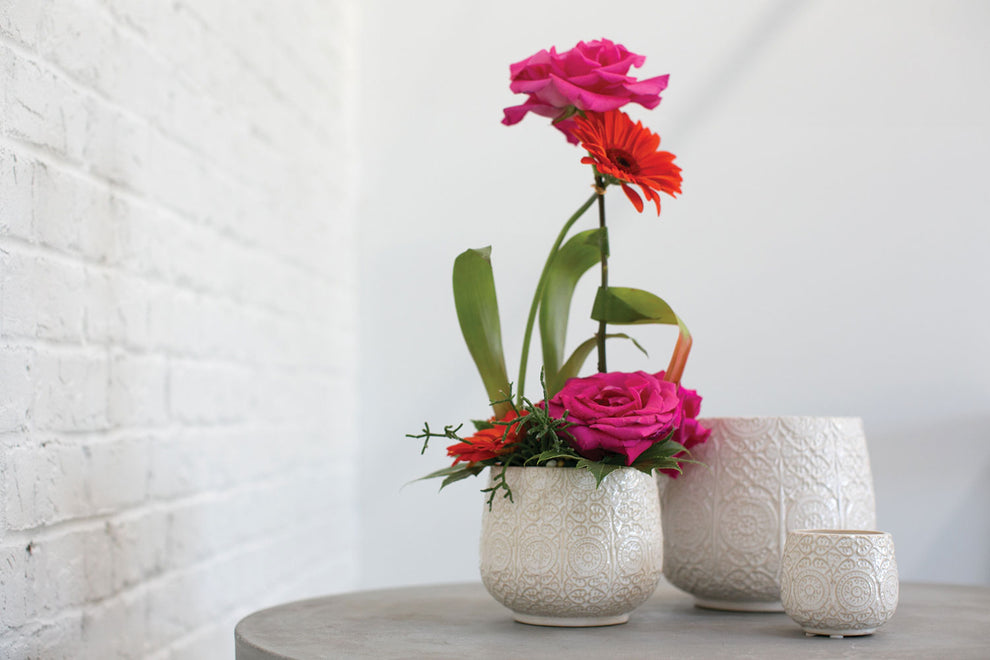 Francis Pot Set of 8 By Accent Decor | Planters, Troughs & Cachepots | Modishstore - 3