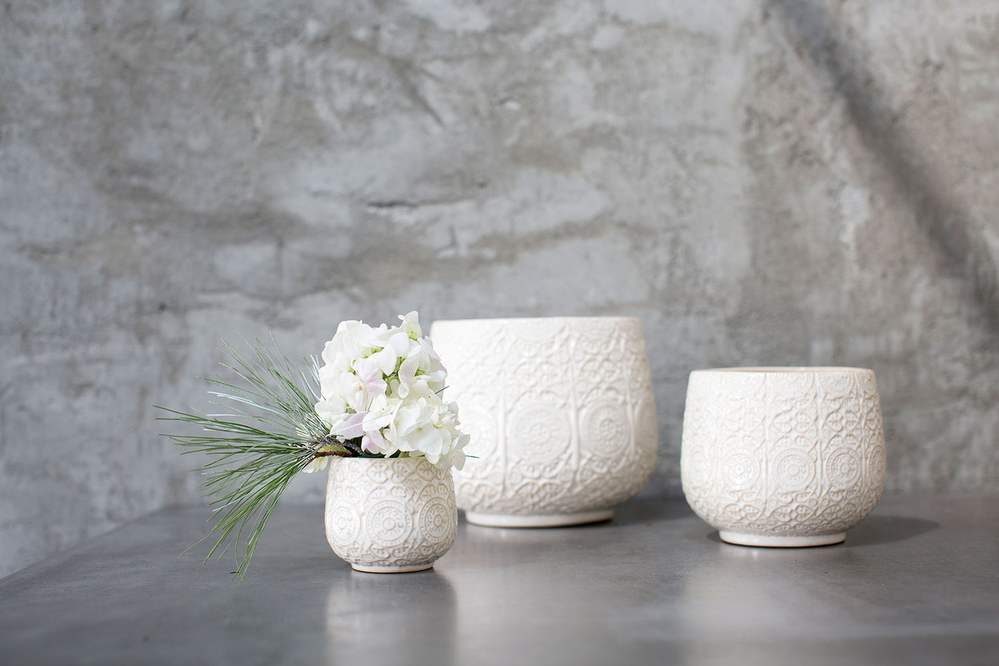 Francis Pot Set of 8 By Accent Decor | Planters, Troughs & Cachepots | Modishstore - 4