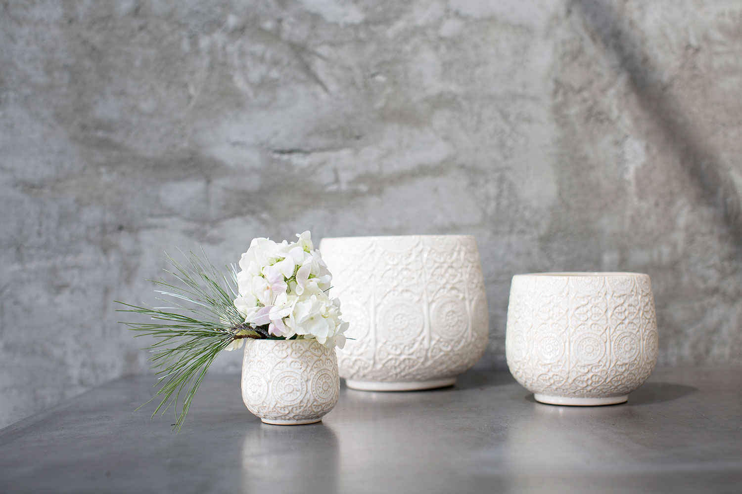 Francis Pot Set of 8 By Accent Decor | Planters, Troughs & Cachepots | Modishstore - 4