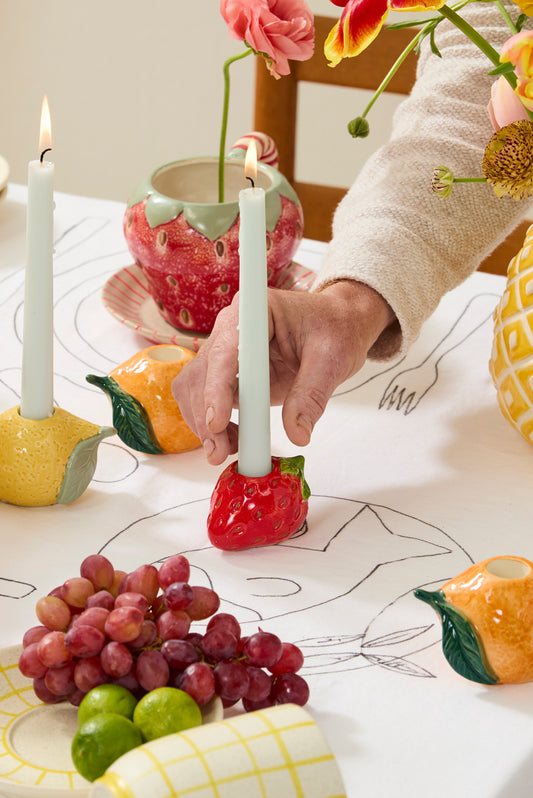 Fresh Fruit Candleholder Set of 8 By Accent Decor | Candle Holders | Modishstore - 1