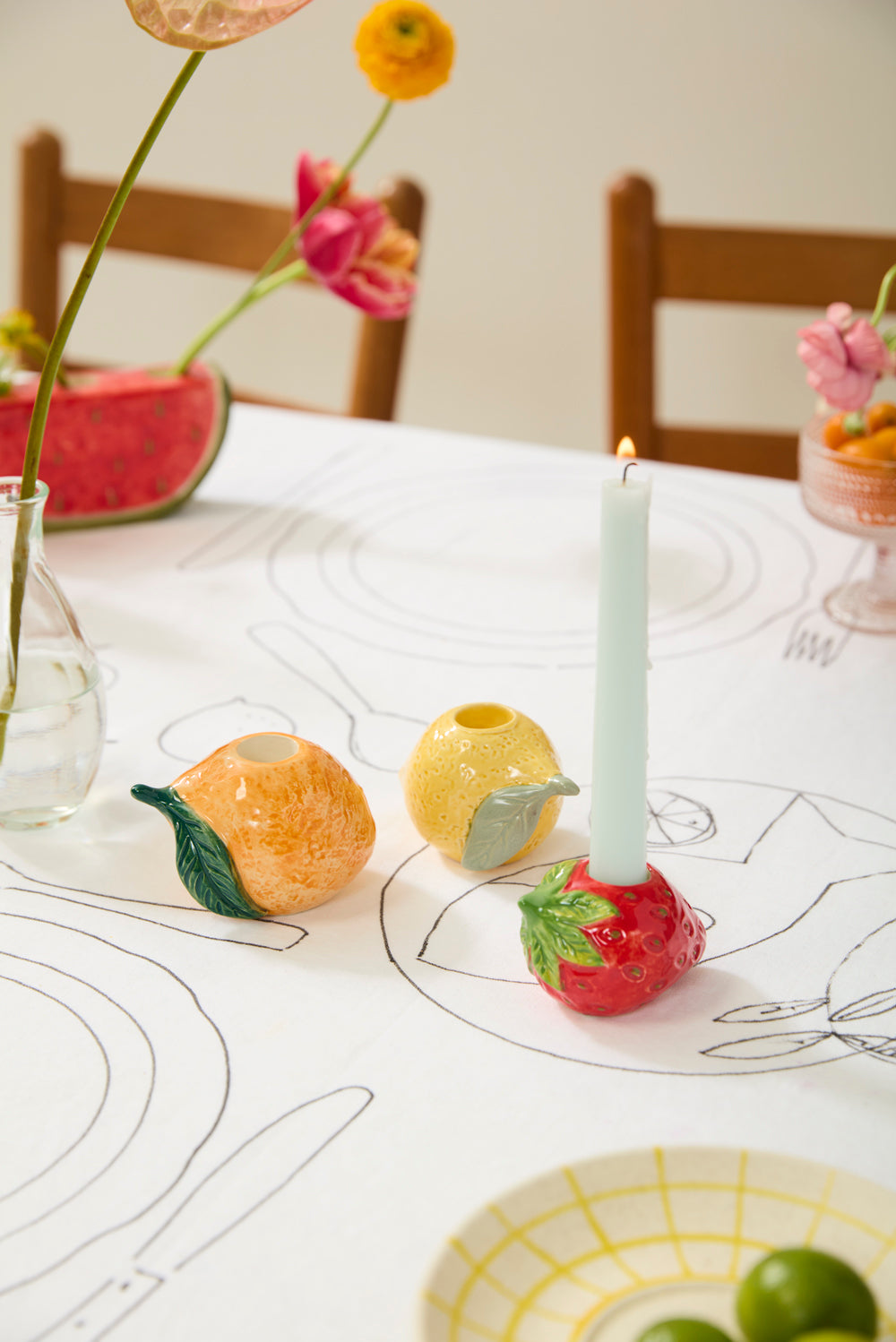 Fresh Fruit Candleholder Set of 8 By Accent Decor | Candle Holders | Modishstore - 3