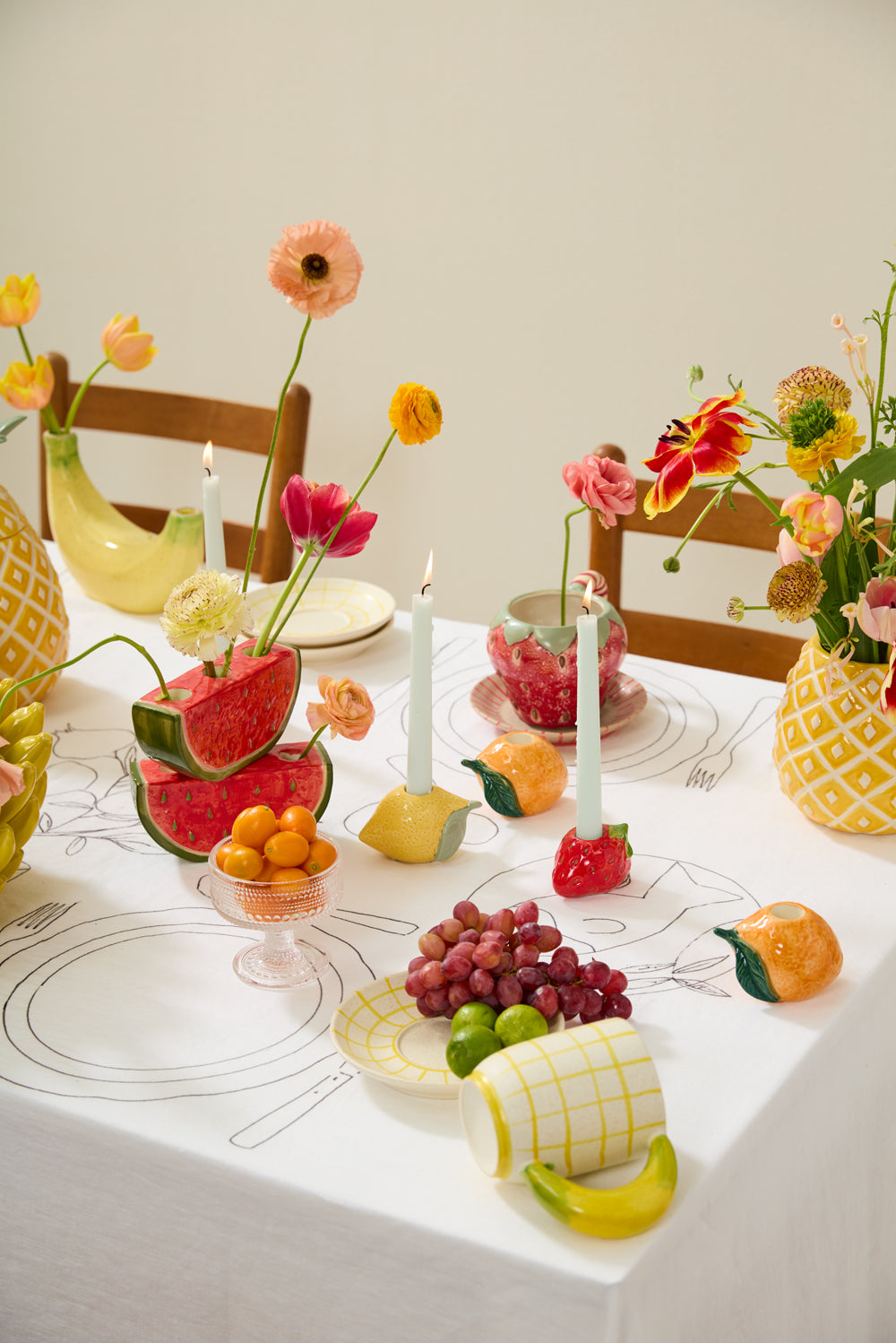 Fresh Fruit Candleholder Set of 8 By Accent Decor | Candle Holders | Modishstore - 4