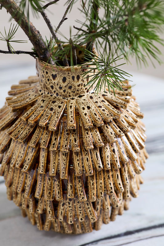 Fringe Vase By Accent Decor | Vases | Modishstore - 1