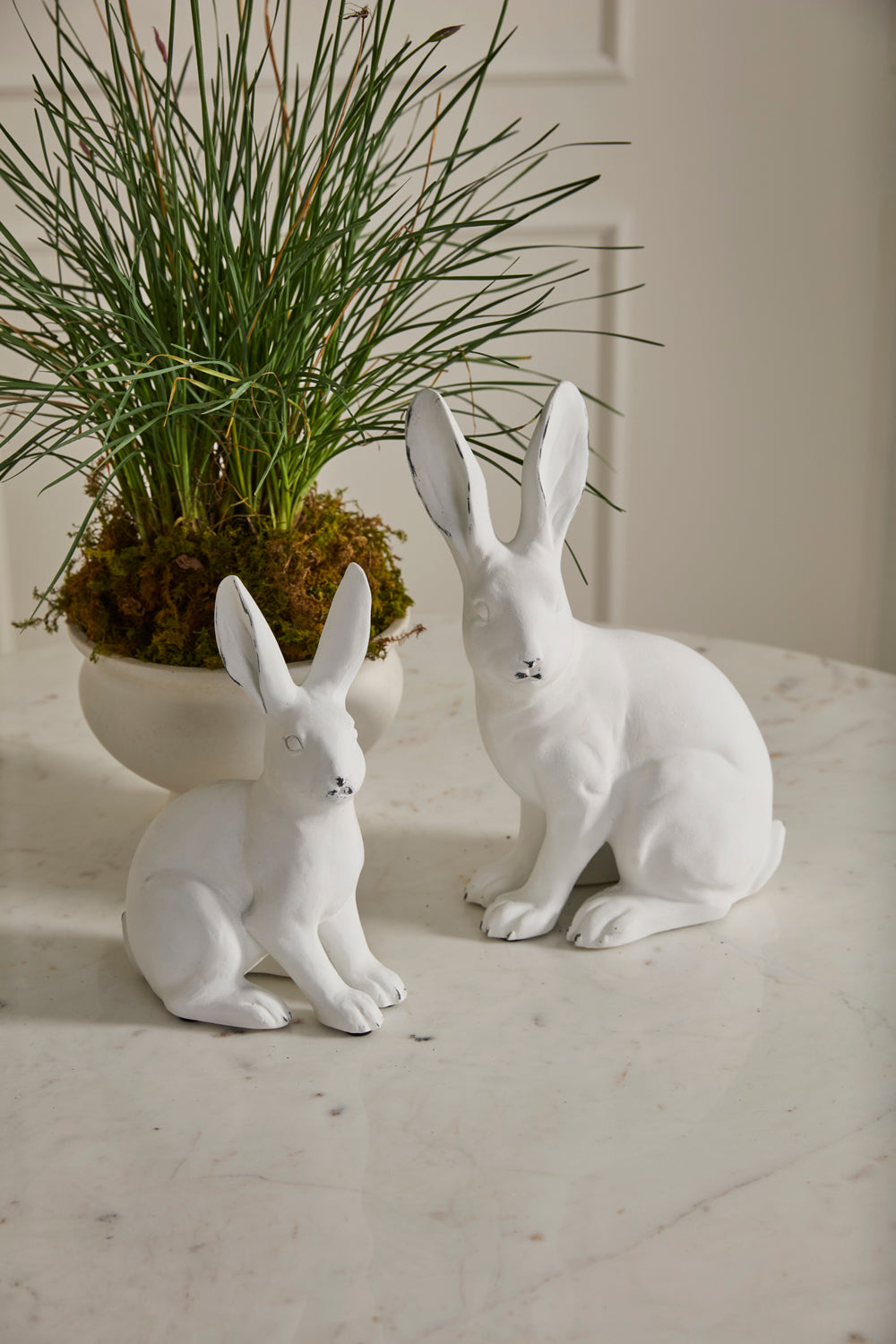 Garden Rabbit Figurine Set of 2 By Accent Decor | Figurines | Modishstore - 3