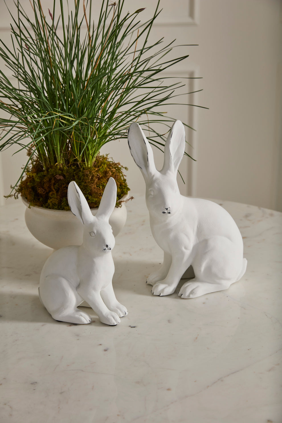 Garden Rabbit Figurine Set of 2 By Accent Decor | Figurines | Modishstore - 3