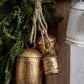 Gathered Hanging Bells Set of 2 By Accent Decor | Decor | Modishstore - 1