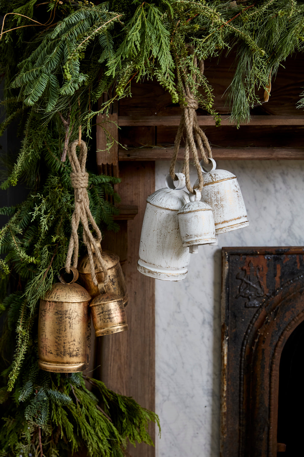 Gathered Hanging Bells Set of 2 By Accent Decor | Decor | Modishstore - 3