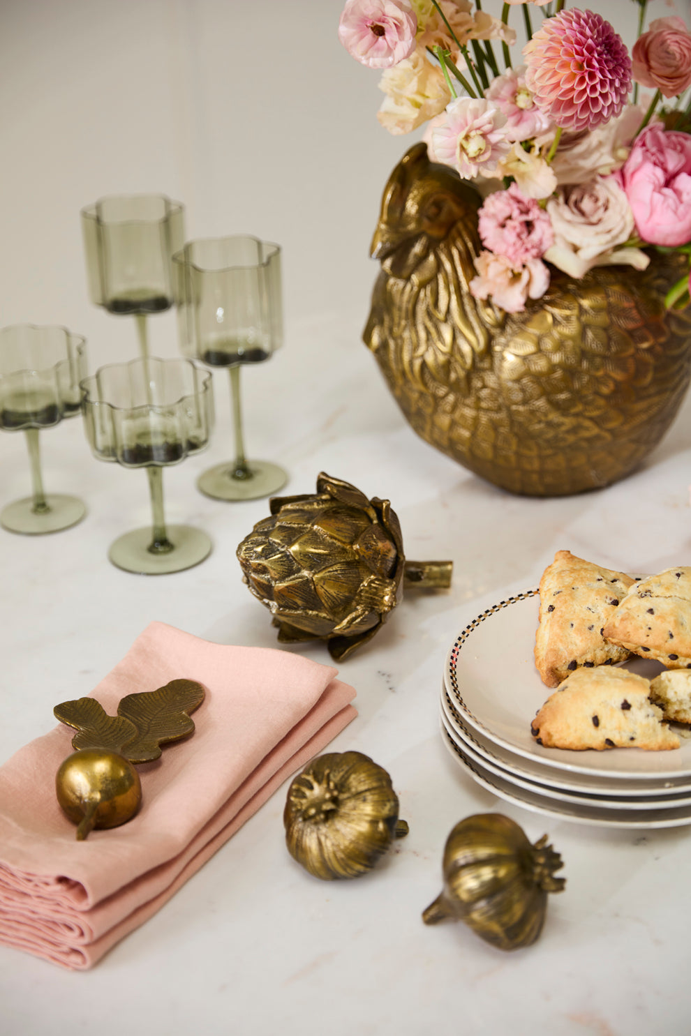 Gilded Veggies Set of 4 By Accent Decor | Stands | Modishstore - 3