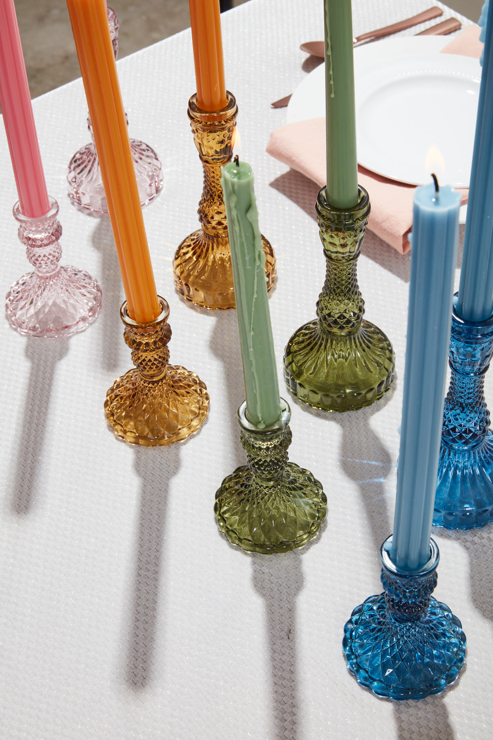 Gillian Candlestick Set of 8 By Accent Decor | Candle Holders | Modishstore - 1