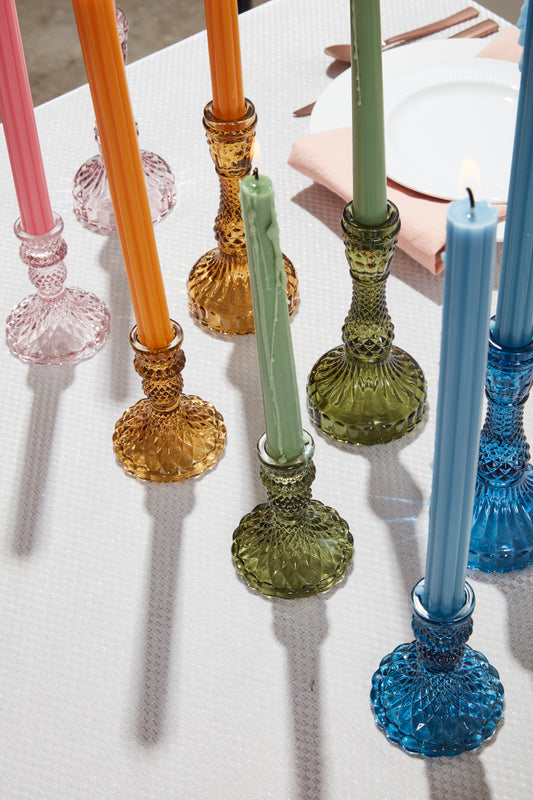 Gillian Candlestick Set of 8 By Accent Decor | Candle Holders | Modishstore - 1