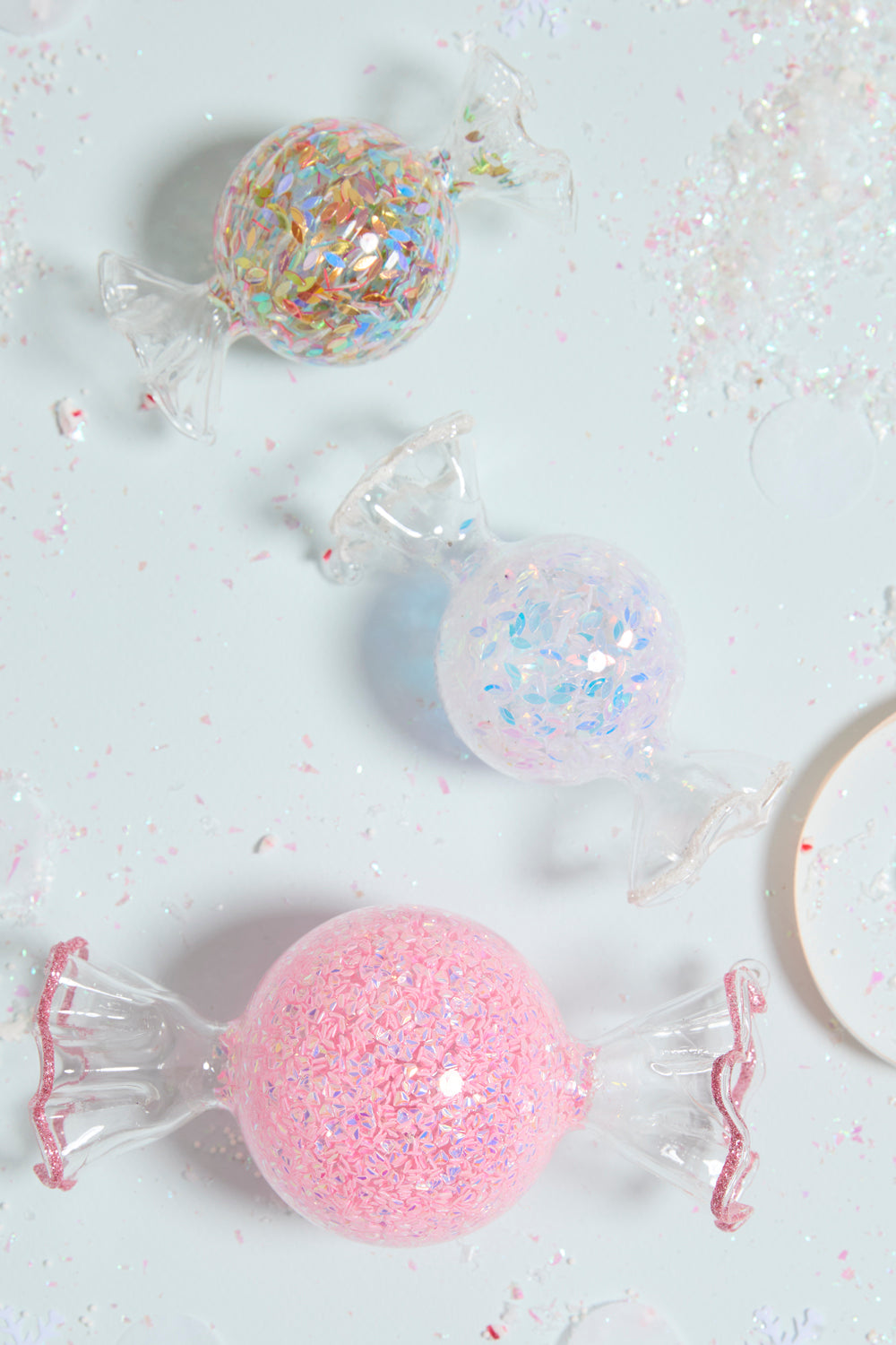 Glass Candy Ornament Set of 8 By Accent Decor | Ornaments | Modishstore - 1