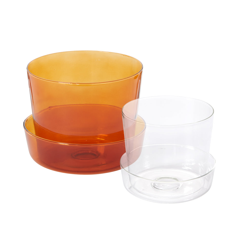 Glass Pot with Saucer Set of 4 By Accent Decor | Planters, Troughs & Cachepots | Modishstore - 4