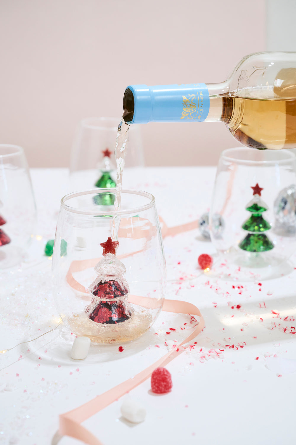 Glitter Tree Drinkware Set of 4 By Accent Decor | Planters, Troughs & Cachepots | Modishstore - 3