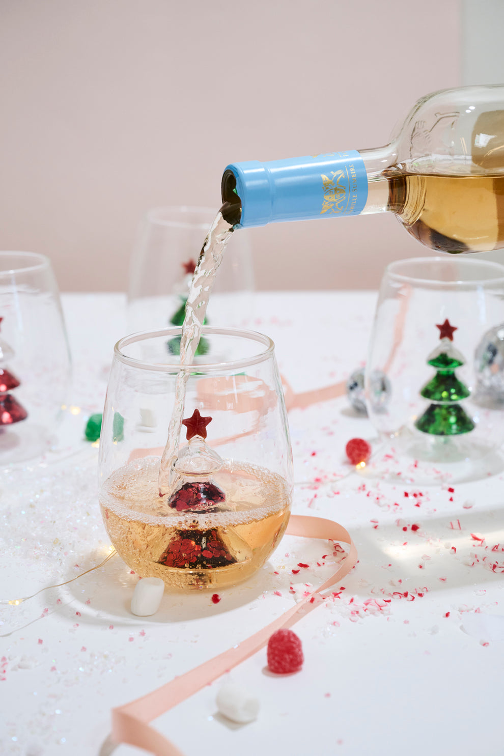 Glitter Tree Drinkware Set of 4 By Accent Decor | Planters, Troughs & Cachepots | Modishstore - 7