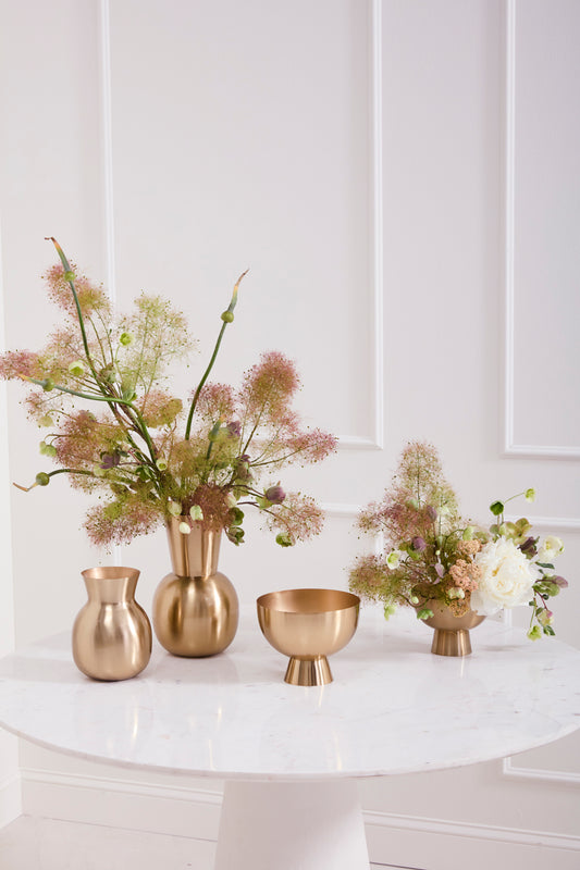 Golden Love Collection Set of 2 By Accent Decor | Planters, Troughs & Cachepots | Modishstore - 1