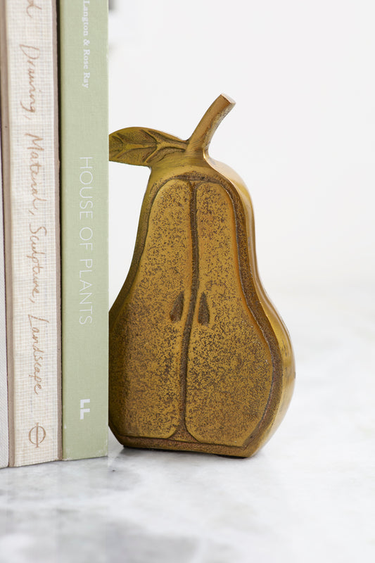 Golden Pear Bookend - Set of 2 By Accent Decor | Wall Decor | Modishstore - 1