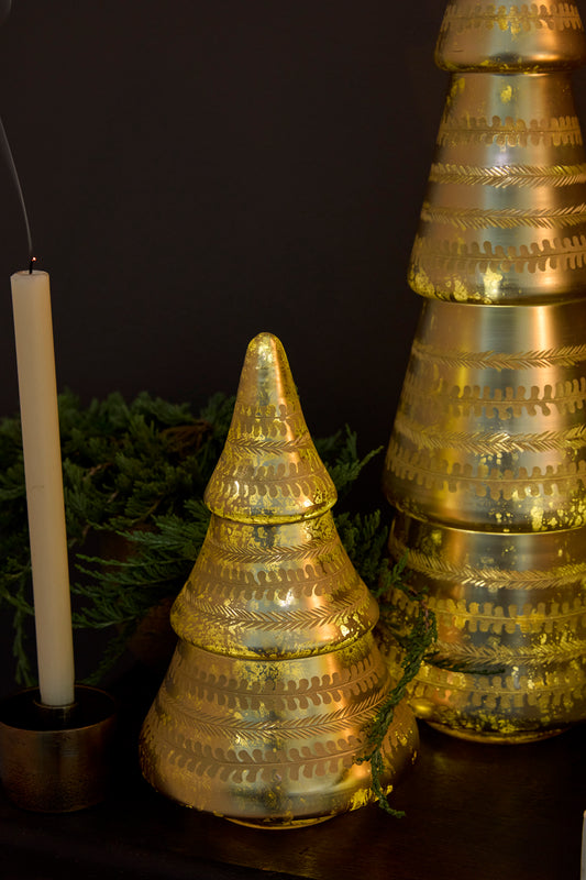 Goldleaf Light Up Tree Set of 2 By Accent Decor | Planters, Troughs & Cachepots | Modishstore - 1