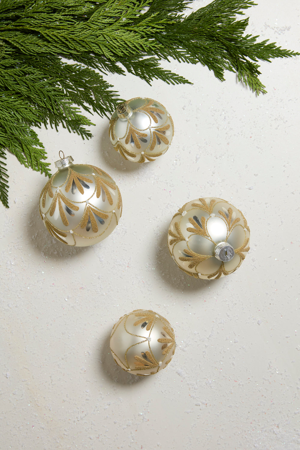 Gold Petal Ornament Set of 8 By Accent Decor | Ornaments | Modishstore - 3