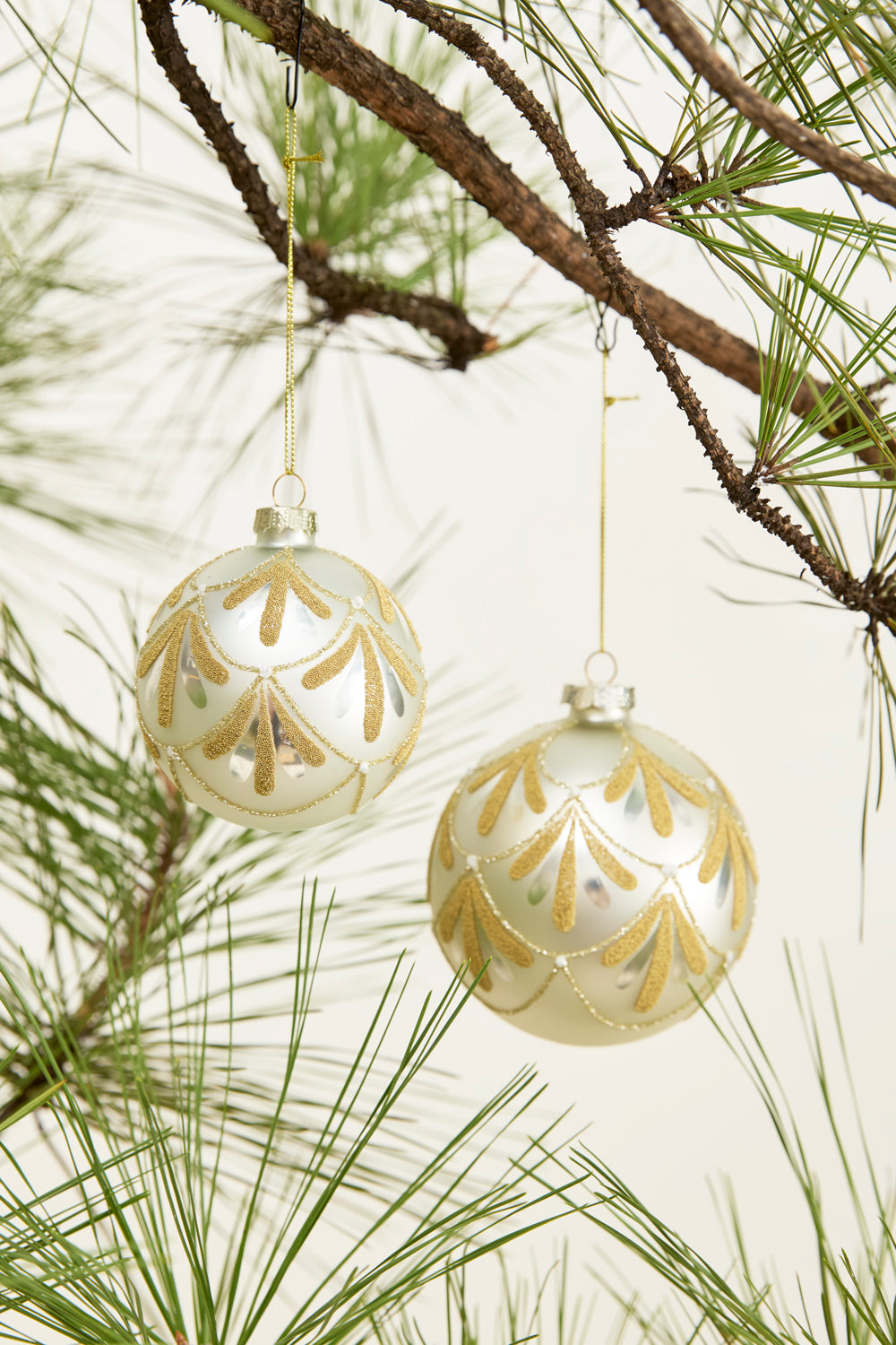 Gold Petal Ornament Set of 8 By Accent Decor | Ornaments | Modishstore - 4