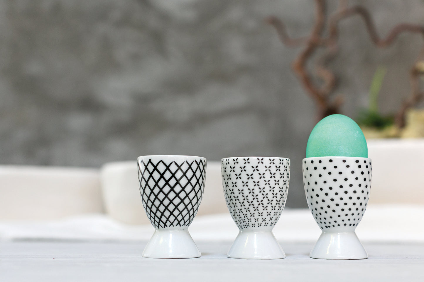 Graphic Egg Cup Set of 4 By Accent DŽcor