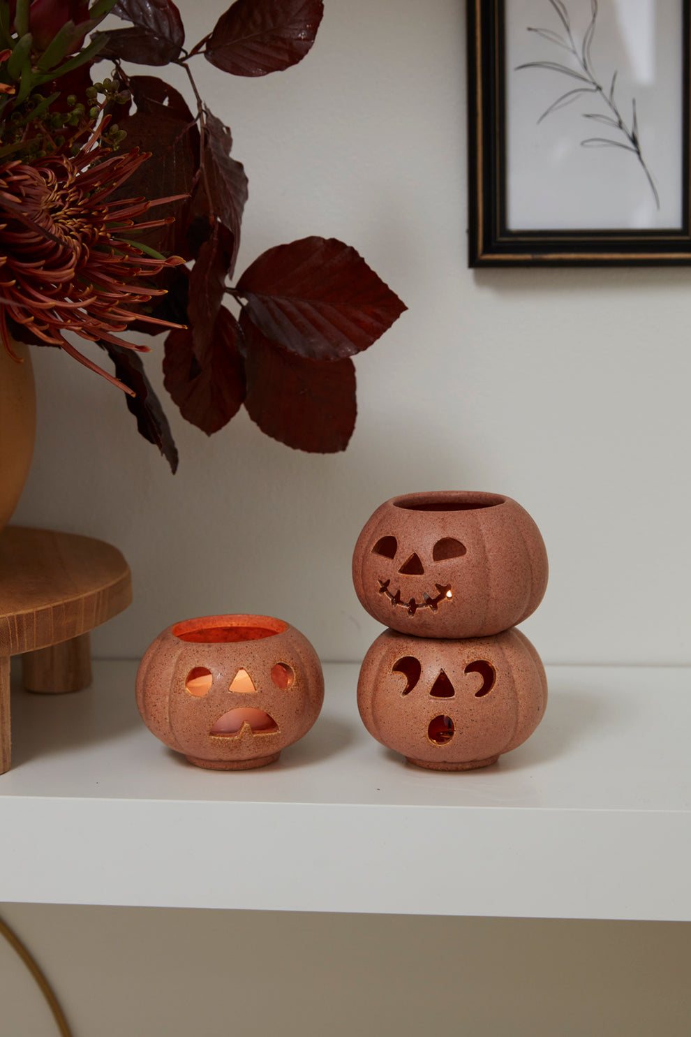 Grinning Pumpkins Votive - Set of 6 By Accent Decor | Planters, Troughs & Cachepots | Modishstore - 3