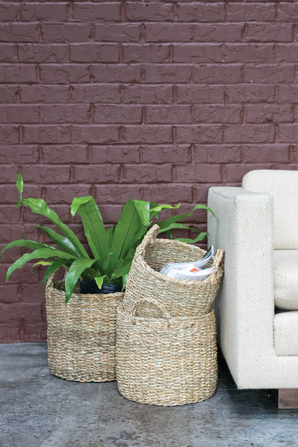 Hacienda Basket - Set of 3 By Accent Decor | Bins, Baskets & Buckets | Modishstore - 3