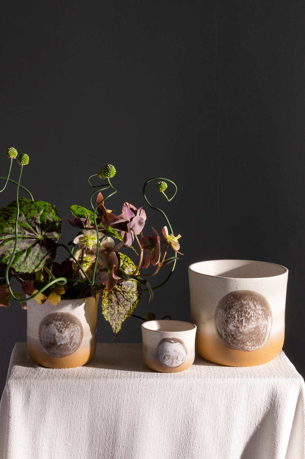 Hala Pot Set of 8 By Accent Decor | Planters, Troughs & Cachepots | Modishstore - 1