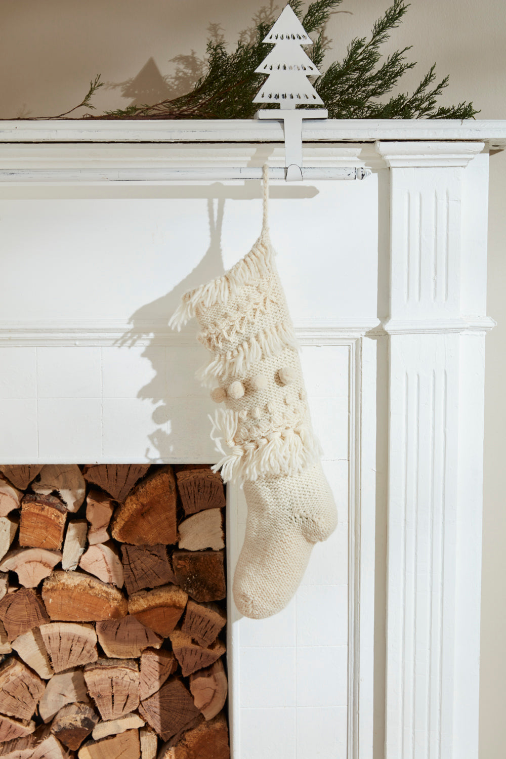 Hand Knit Stocking Set of 2 By Accent Decor | Decor | Modishstore - 3