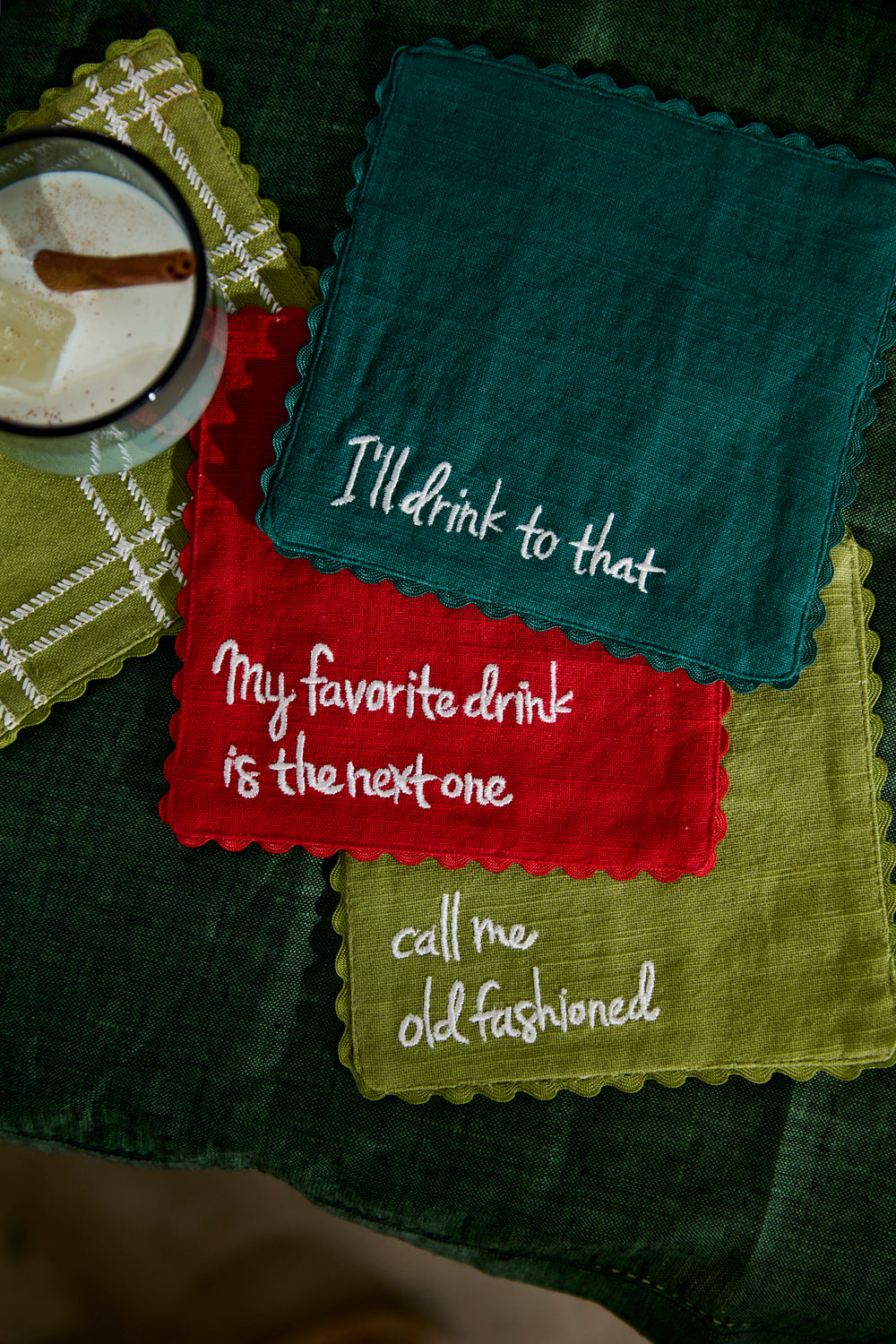 Holiday Spirit Cocktail Napkin Set of 8 By Accent Decor | Planters, Troughs & Cachepots | Modishstore - 3