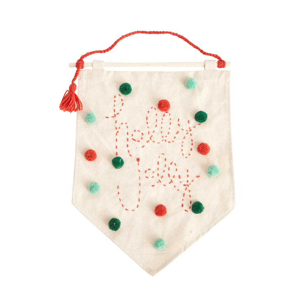 Holly Jolly Banner Set of 2 By Accent Decor | Garland & Wreath | Modishstore - 3
