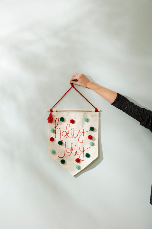 Holly Jolly Banner Set of 2 By Accent Decor
