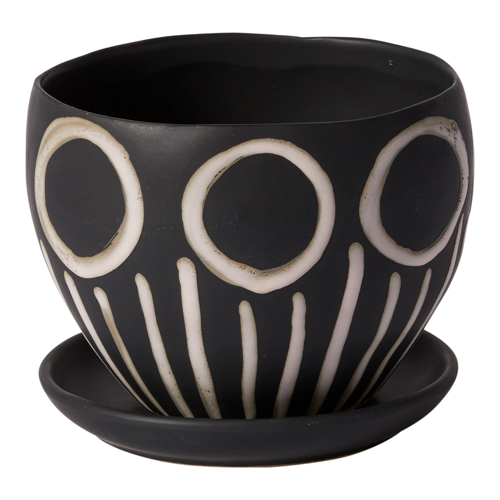 Hootie Hoo Pot Set of 2 By Accent Decor | Planters, Troughs & Cachepots | Modishstore - 3