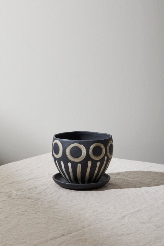 Hootie Hoo Pot Set of 2 By Accent Decor | Planters, Troughs & Cachepots | Modishstore - 1