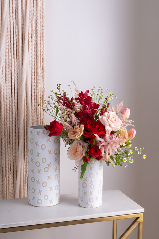 Hugs and Kisses Vase Set of 4 By Accent Decor | Vases | Modishstore - 1