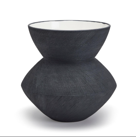 Black Steel Scratch Vase Set Of 2 By Tozai Home | Vases | Modishstore - 2