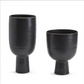 Black Glazed Cup Set Of 4 By Tozai Home | Vases | Modishstore - 3