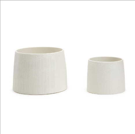Hand Carved Planter Set Of 4 By Tozai Home | Planters, Troughs & Cachepots | Modishstore - 2