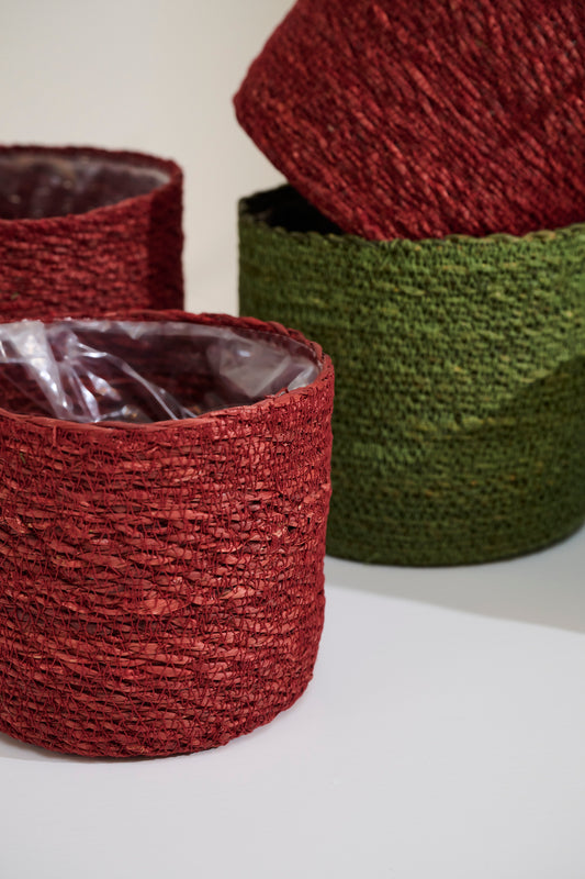 Inkberry Basket - Set of 6 By Accent Decor | Planters, Troughs & Cachepots | Modishstore - 1