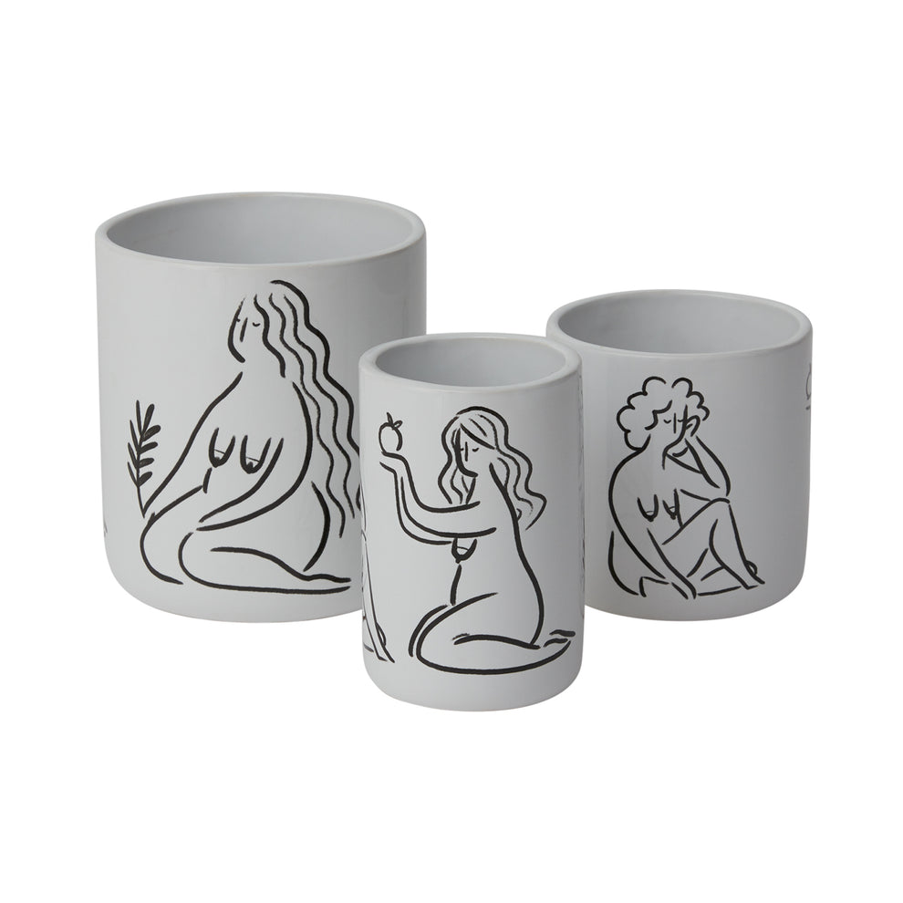Intuition Pot Set of 8 By Accent Decor | Planters, Troughs & Cachepots | Modishstore - 4