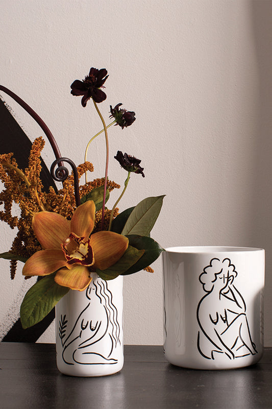 Intuition Pot Set of 8 By Accent Decor | Planters, Troughs & Cachepots | Modishstore - 1