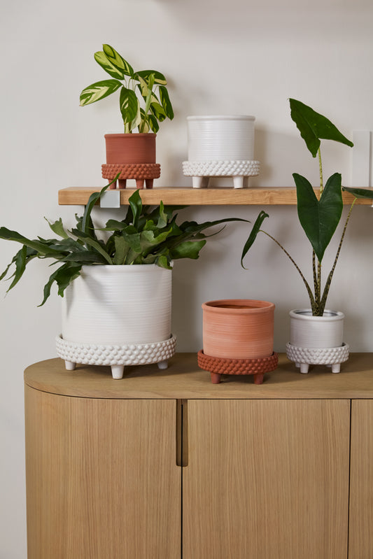 Jane Footed Pot Set of 4 By Accent Decor | Planters, Troughs & Cachepots | Modishstore - 1