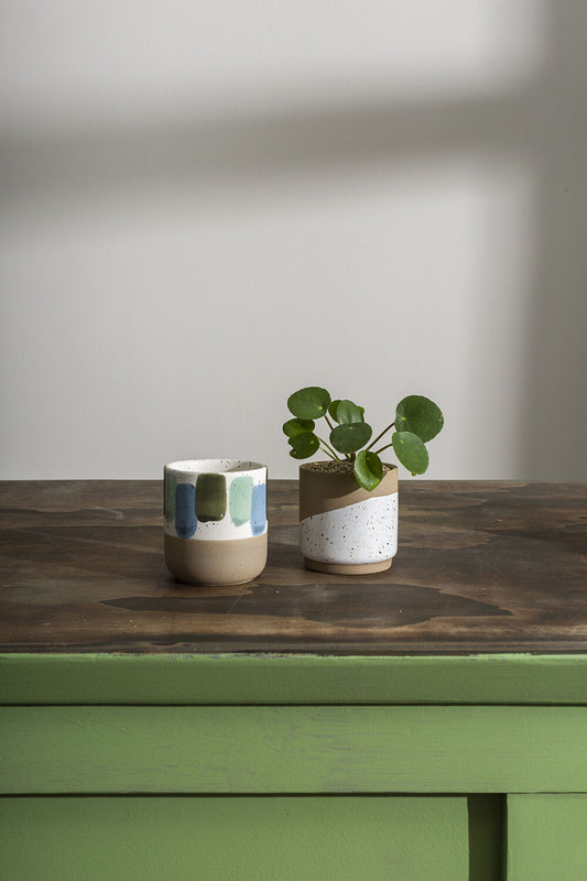 Jazzy Mug Set of 8 By Accent Decor | Planters, Troughs & Cachepots | Modishstore - 1
