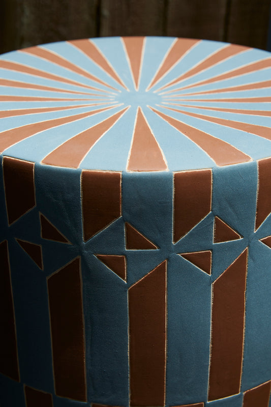 Kaleidoscope Stool By Accent Decor | Planters, Troughs & Cachepots | Modishstore - 1