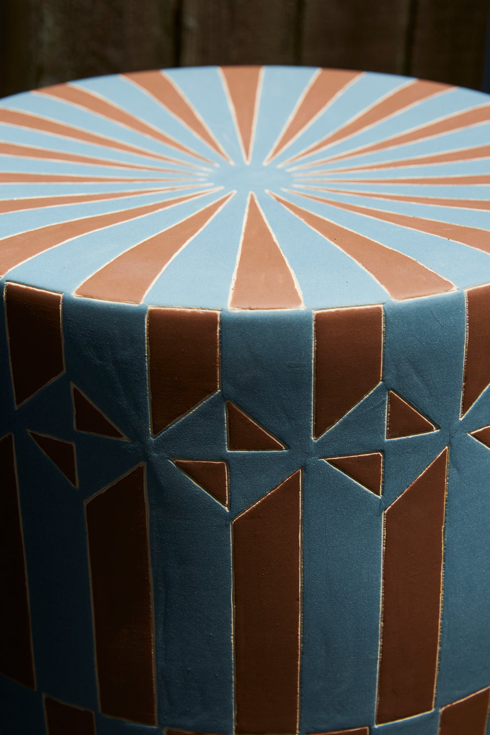 Kaleidoscope Stool By Accent Decor | Planters, Troughs & Cachepots | Modishstore - 1