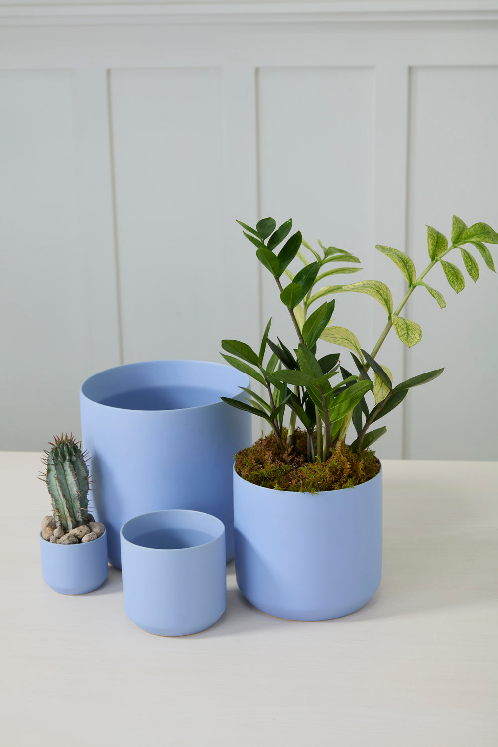 Light Blue Kendall Pot Set of 8 By Accent Decor | Planters, Troughs & Cachepots | Modishstore - 1