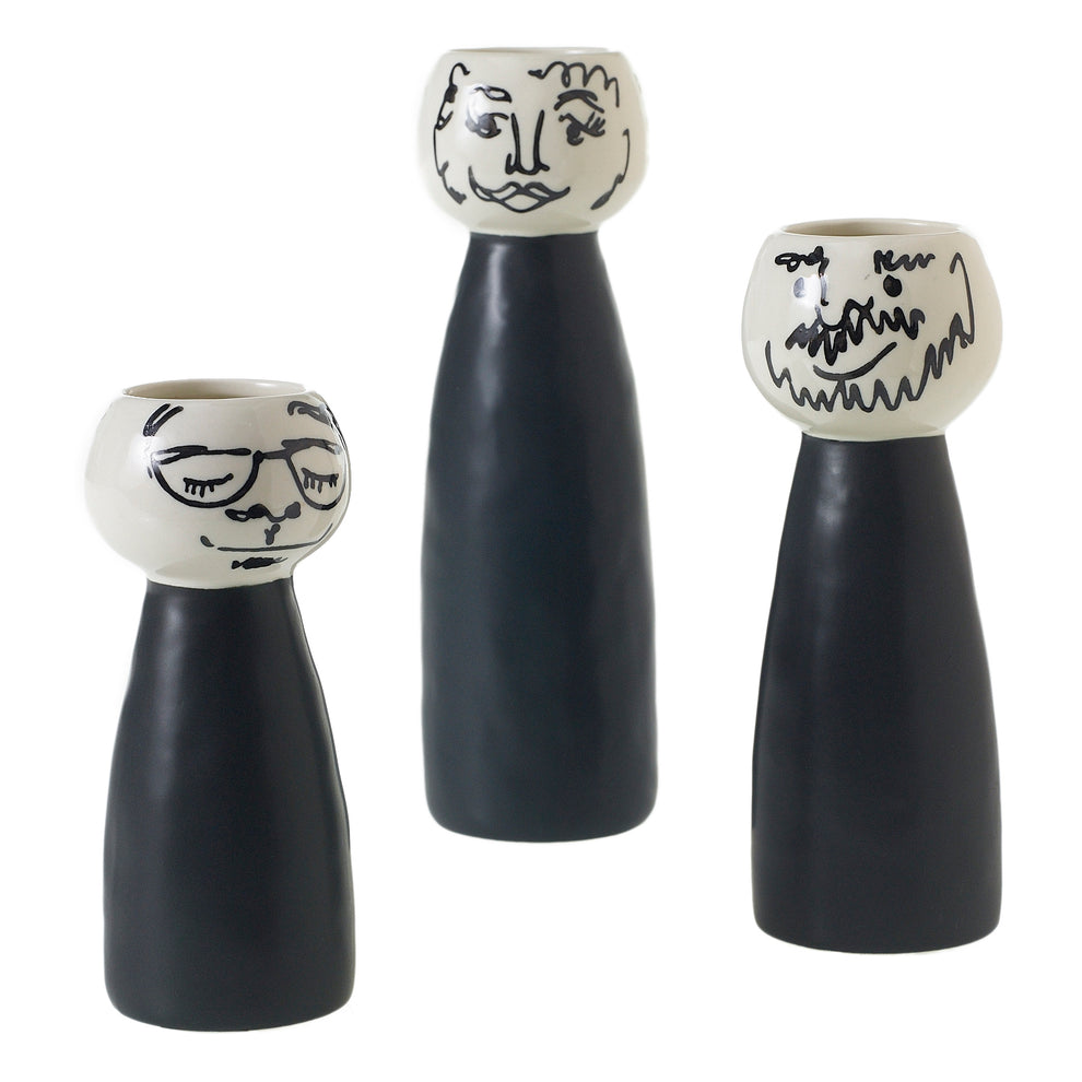 Lady and Gents Budvase Set of 4 By Accent Decor | Vases | Modishstore - 5