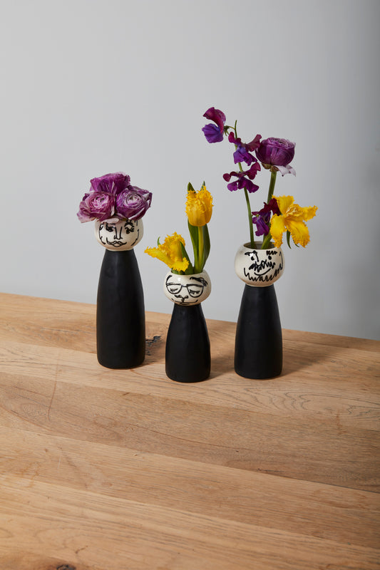 Lady and Gents Budvase Set of 4 By Accent Decor | Vases | Modishstore - 1